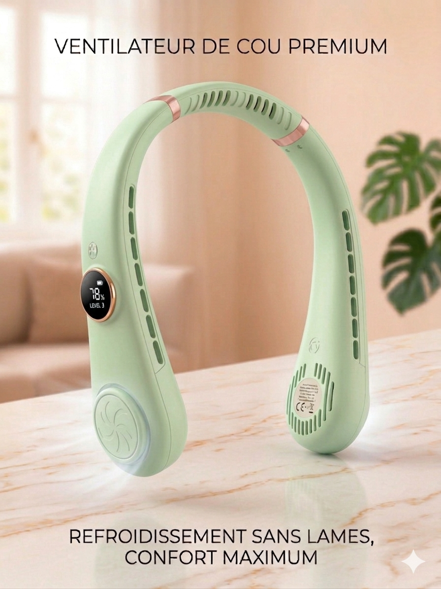 Ventilateur de Cou Premium vert