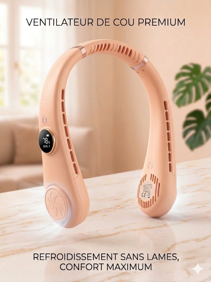 Ventilateur de Cou Premium peche