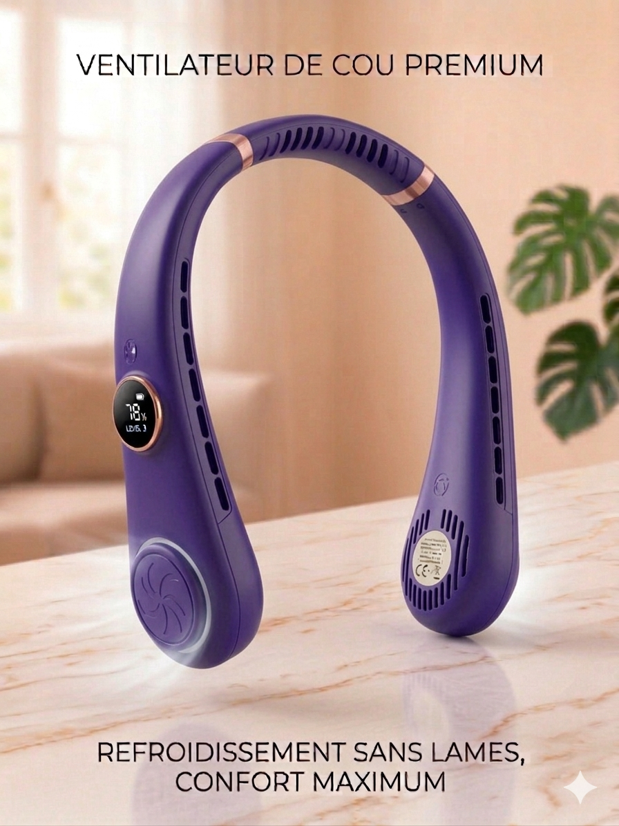 Ventilateur de Cou Premium mauve